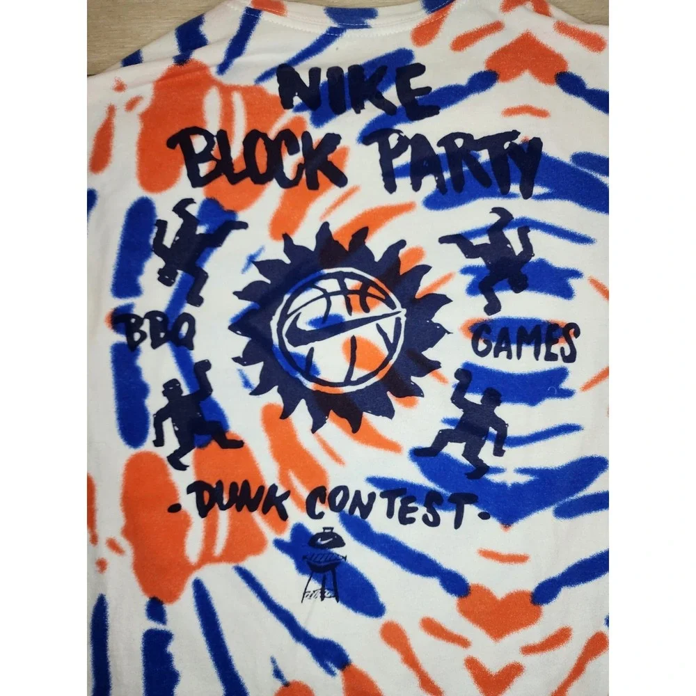 mens nike tie dye vintage t shirt  size L the nike tee dunk party basketball tee
